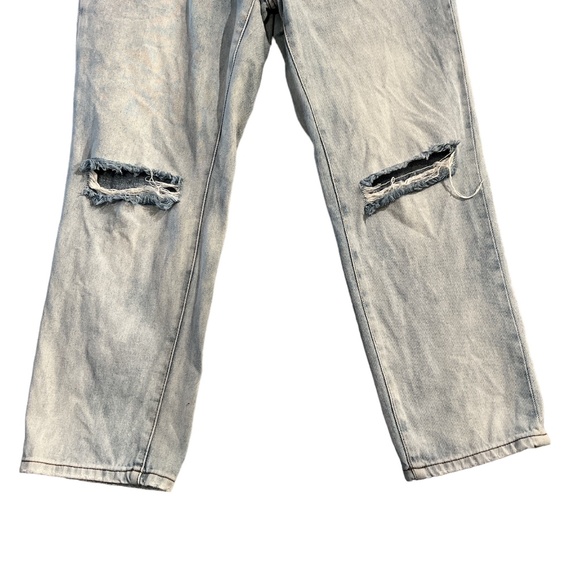 One Teaspoon Wilde Blue Truckers Mid Rise Straight Leg Distressed Rigid Jeans 27 - Picture 3 of 10